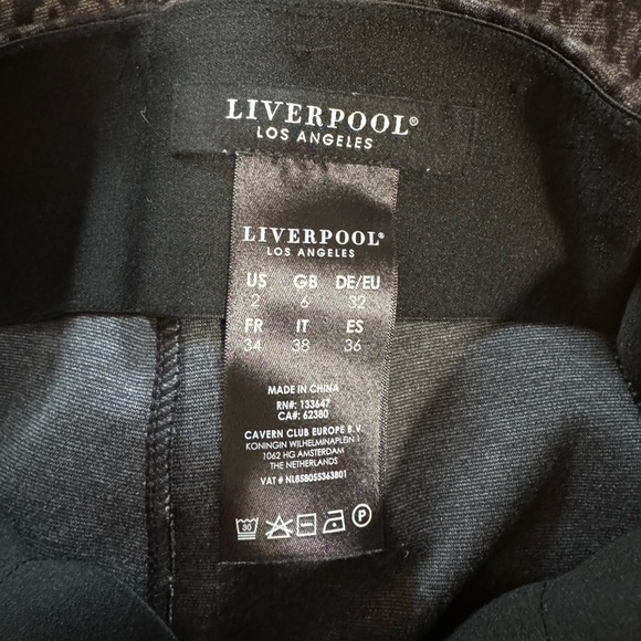 Women’s Liverpool animal leopard print pull on pants leggings Size 2 - Picture 3 of 4